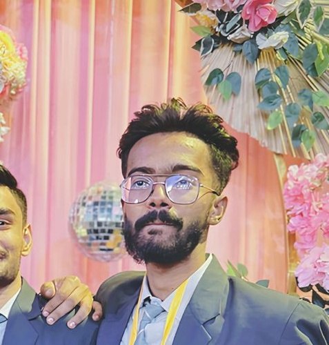 Pranjul Rathour in a grey suit at Dr. Virendra Swarup Institute of Computer Studies (VSICS), Kanpur