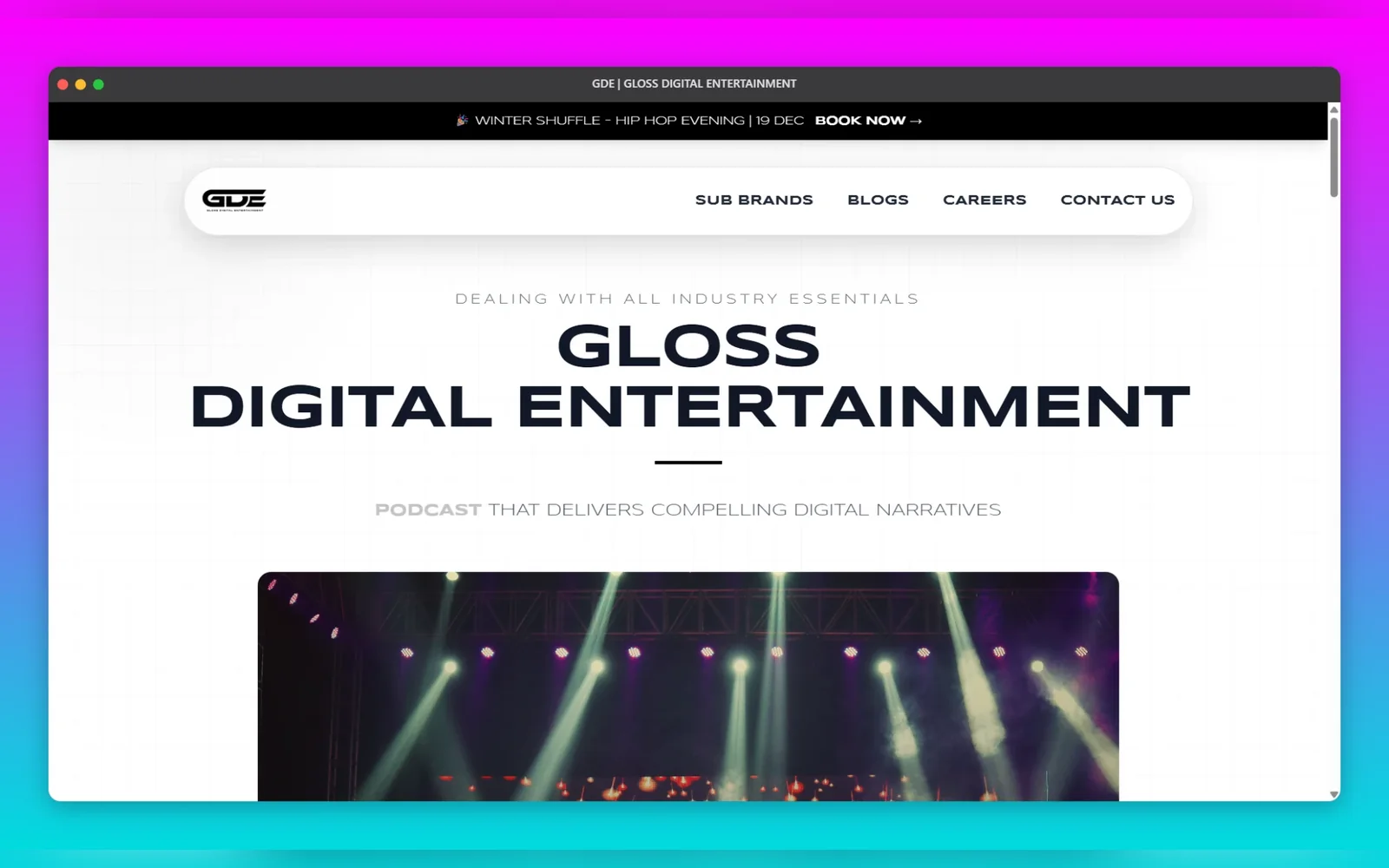Gloss Digital Entertainment — screenshot