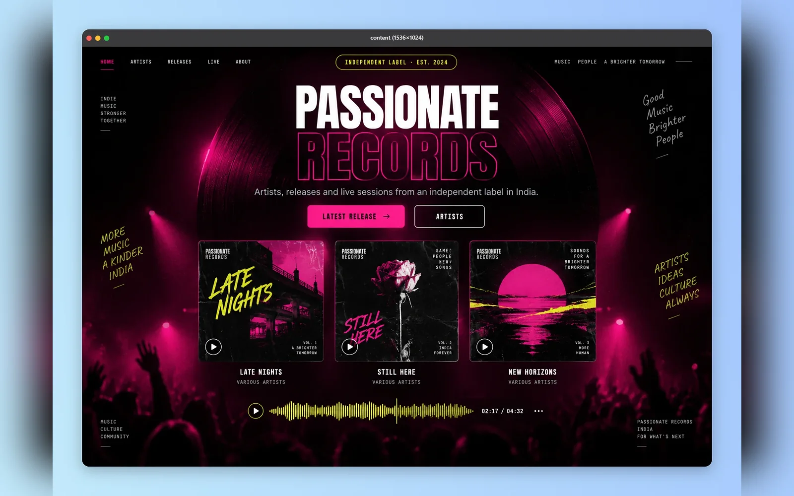 Passionate Records — screenshot
